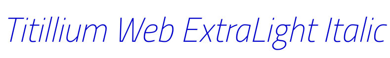 Titillium Web ExtraLight Italic font